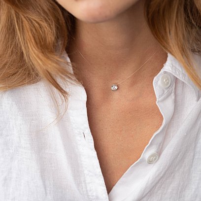 Камушек на леске (фианит) 18523 №6