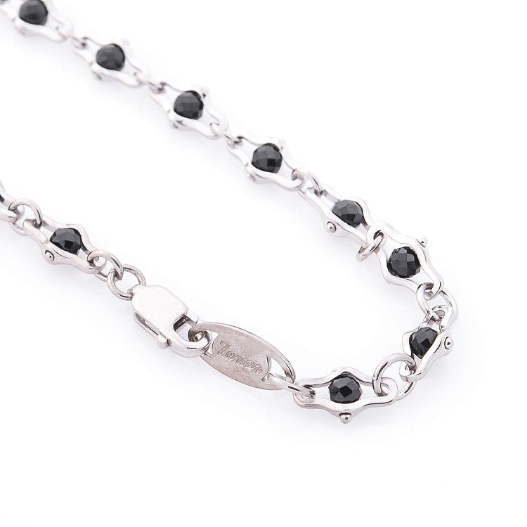 Мужской серебряный браслет со шпинелью Zancan SXB003-SN от ювелирного магазина Оникс - 1