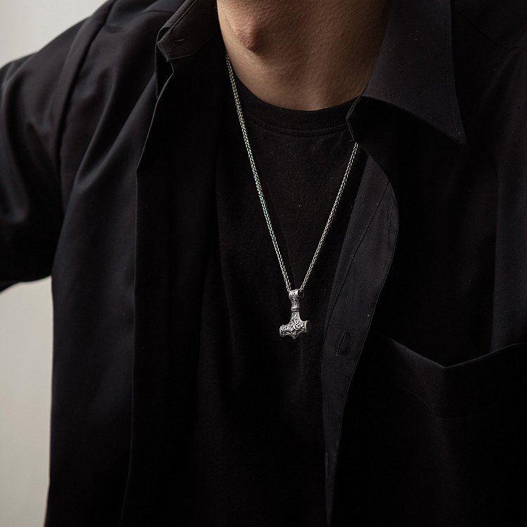 Срібна підвіска "Молот Тора" 132753 від ювелірного магазину Онікс - 9