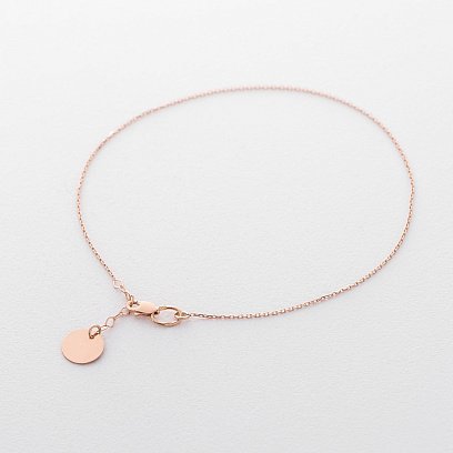 Золотий браслет на ногу (для гравіювання) б03691