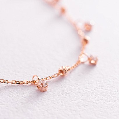 Золоте кольє "Елла" з фіанітами кол02088 №3