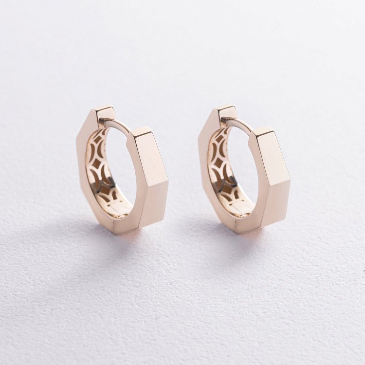 Серьги - кольца "Bruna" в желтом золоте с08944 от ювелирного магазина Оникс