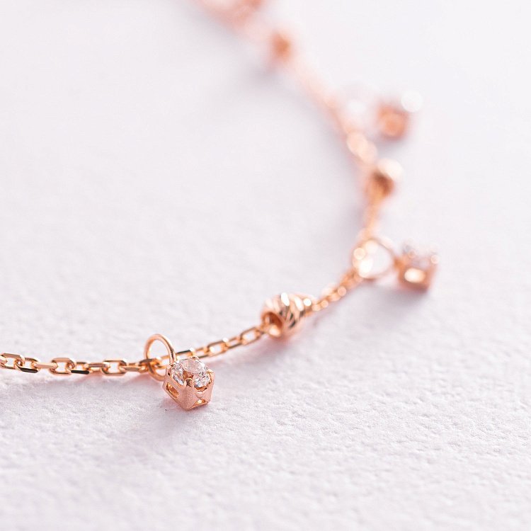 Золоте кольє "Елла" з фіанітами кол02088 від ювелірного магазину Онікс - 2