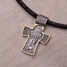 Срібний хрест (чорніння, позолота) 132559 от ювелирного магазина Оникс - 8
