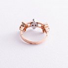 Золотое кольцо "Клевер" к06096 от ювелирного магазина Оникс - 1