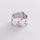 Тройное золотое кольцо с фианитами к02621 от ювелирного магазина Оникс