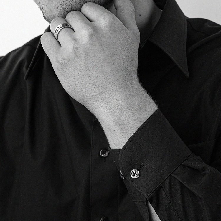 Срібна каблучка "Герб України - Тризуб. Доброго вечора, ми з України" 937 від ювелірного магазину Онікс - 2