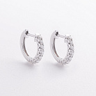 Золотые серьги - кольца с бриллиантами сб0549mi от ювелирного магазина Оникс