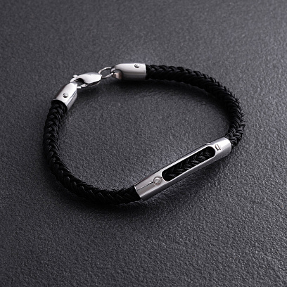 Мужской серебряный браслет 905-01134ч №3