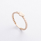 Каблучка "Серце" в жовтому золоті к08485 от ювелирного магазина Оникс - 2