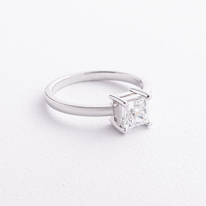 Серебряное кольцо с фианитом 1973/1р-СZ