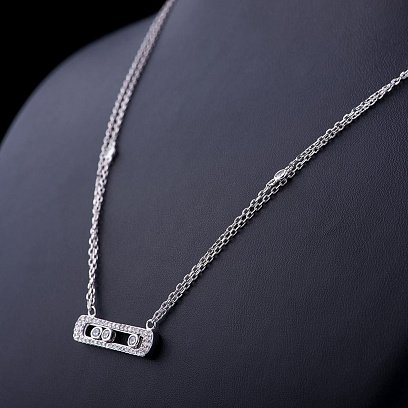 Серебряное колье с фианитами 18484 №2