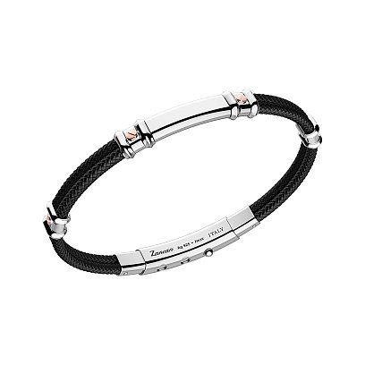 Чоловічий браслет з срібною та золотою вставкою Zancan EXB577R-NE