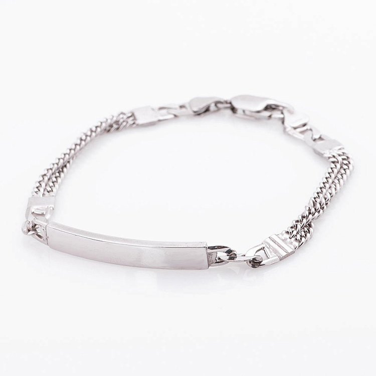 Мужской серебряный браслет плетение "Панцирное" 14665 от ювелирного магазина Оникс