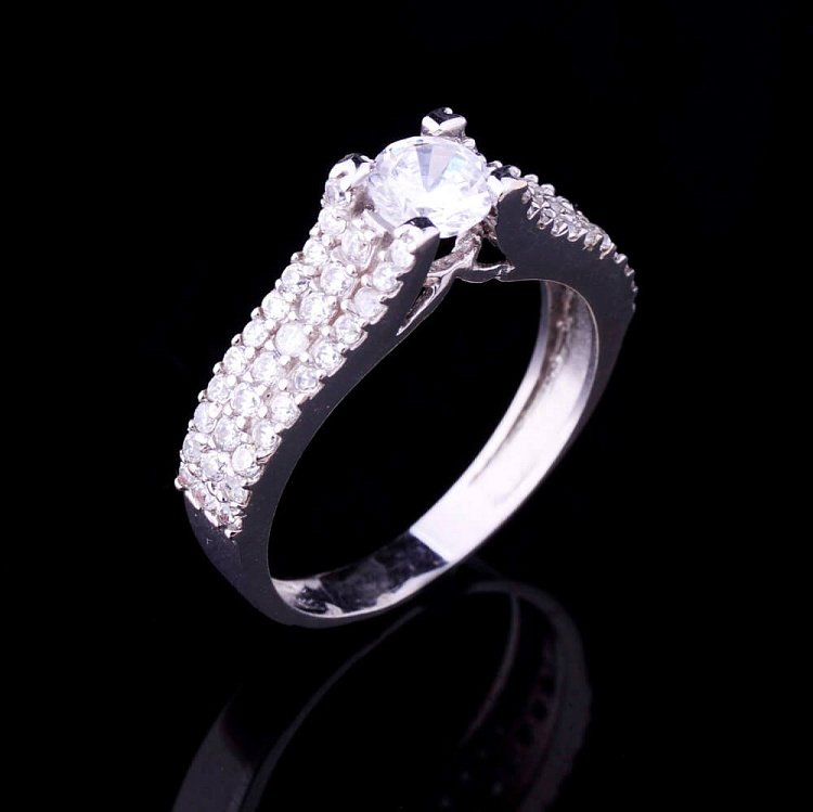 Заручальна каблучка (фіаніти) к01698ж від ювелірного магазину Онікс - 6