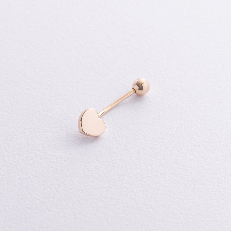 Пірсинг у пупок "Сердечко" (жовте золото) пир00264 від ювелірного магазину Онікс