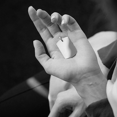 Большой жетон в белом золоте (возможна гравировка) п03735 №3