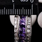 Срібний перстень з бузковими фіанітами (родій) 11750 от ювелирного магазина Оникс - 3