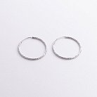Серьги - кольца в серебре 123430 от ювелирного магазина Оникс - 1