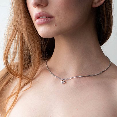 Золотое колье "Сердечко" кол01144 №4