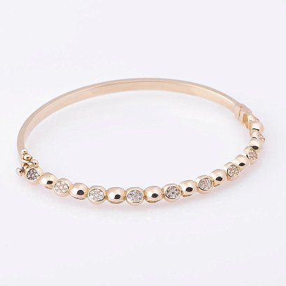 Золотой браслет с шариками (фианиты) б02782