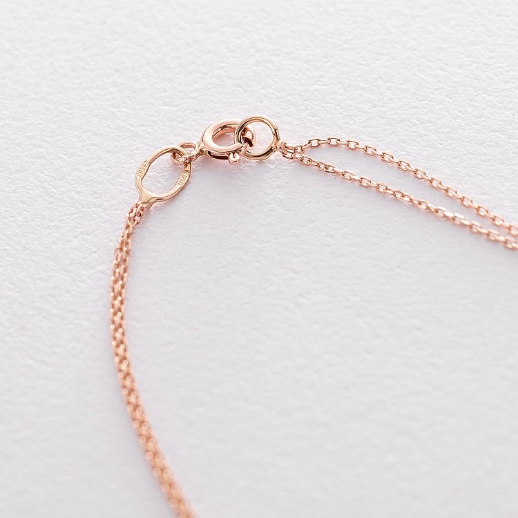 Золотой браслет "Сердечко" б02922 от ювелирного магазина Оникс - 3