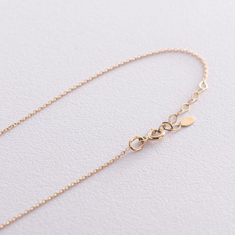 Кольє "Ластівка" в жовтому золоті (фіаніт) кол01859 від ювелірного магазину Онікс - 4