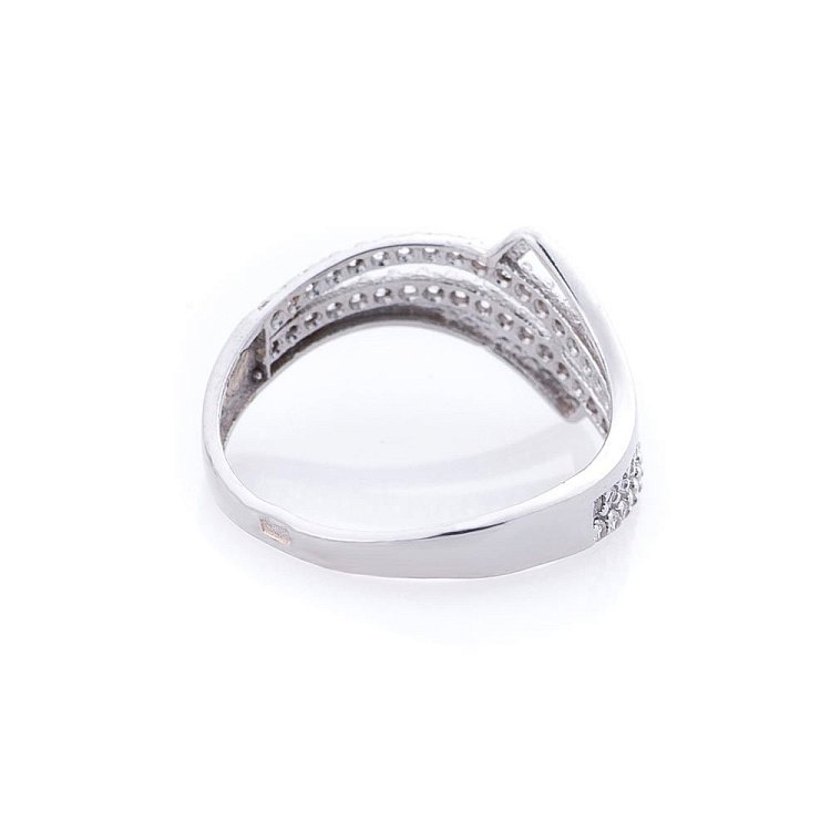 Серебряное кольцо с фианитами 111416 от ювелирного магазина Оникс - 2