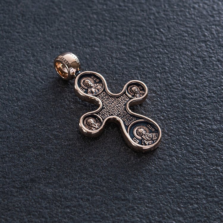 Православный крест "Этимасия. Восемь святых" п02662 от ювелирного магазина Оникс - 2