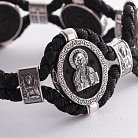 Срібний браслет "Господь Вседержитель. Образи святих" (ебенове дерево) 626 от ювелирного магазина Оникс - 6