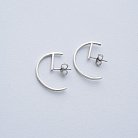 Срібні сережки-пусети в стилі мінімалізм 122505 от ювелирного магазина Оникс - 2