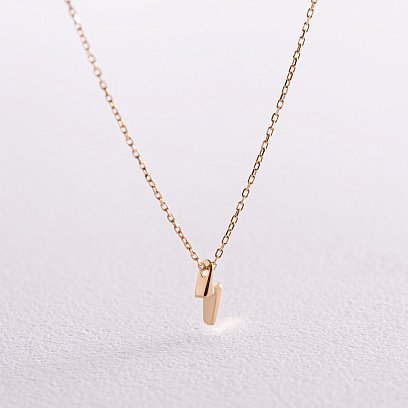 Колье "Молния" в желтом золоте кол02288 №4