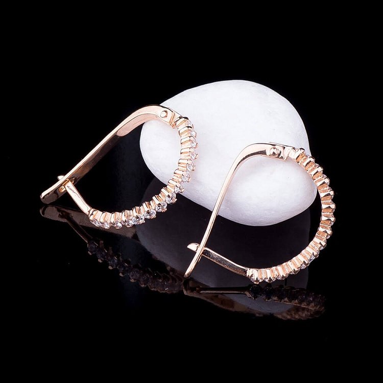 Дитячі золоті сережки з фіанітами с01513 від ювелірного магазину Онікс - 2