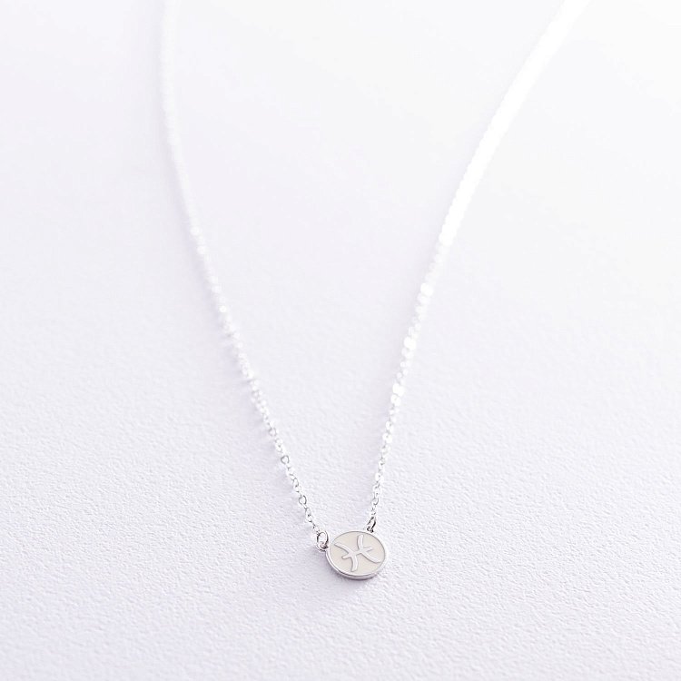 Серебряное колье "Знак зодиака Рыбы" 181052риби от ювелирного магазина Оникс