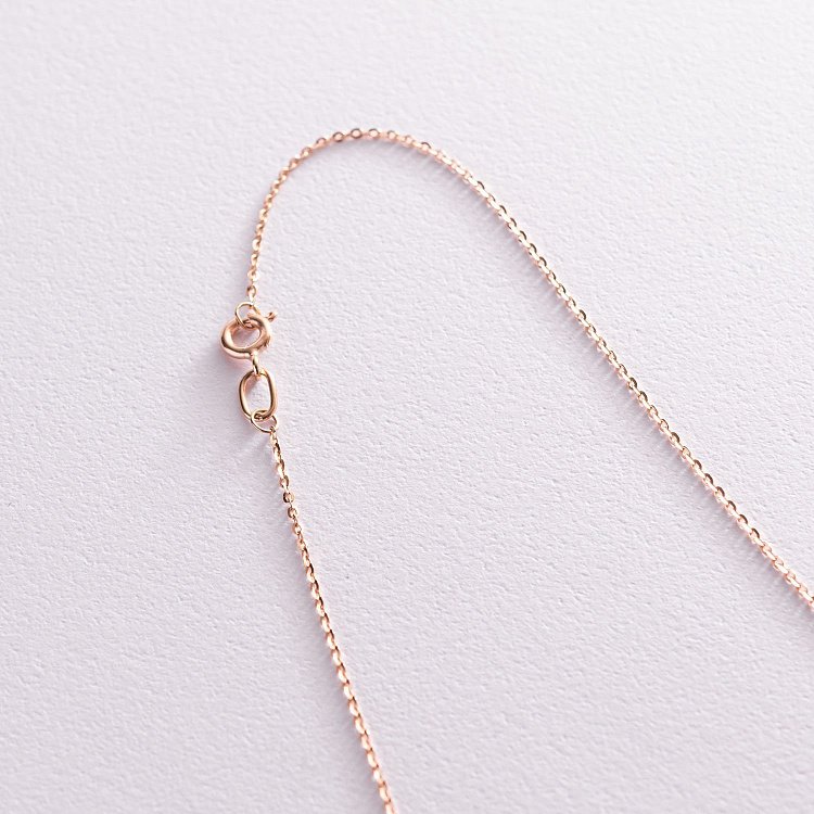 Золоте кольє з одним діамантом 104-10013 від ювелірного магазину Онікс - 1