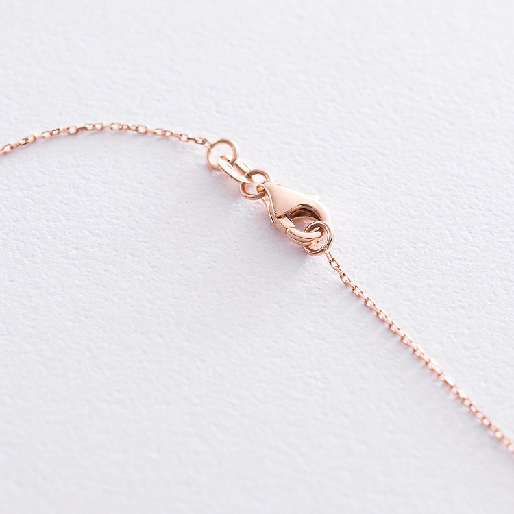 Золотое колье "Влюбленные сердца" кол01677 от ювелирного магазина Оникс - 4