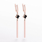 Золотые серьги "Клевер" (эмаль) с09710 от ювелирного магазина Оникс