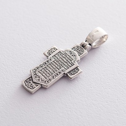 Серебряный крестик "Ангел Хранитель" 131965 №2