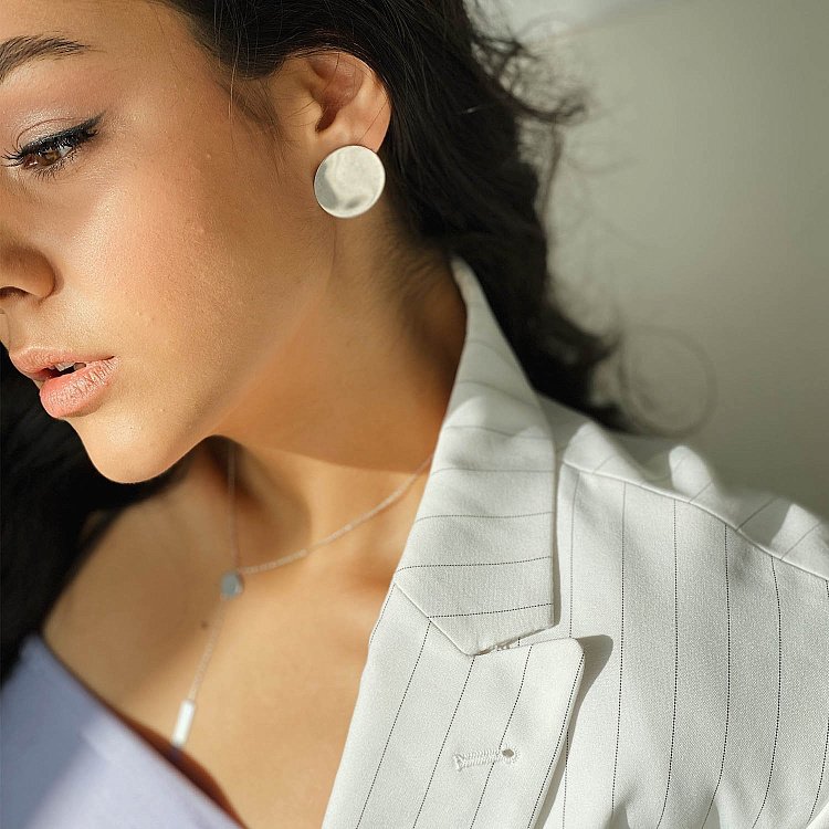 Колье в белом золоте (возможна гравировка) кол01587 от ювелирного магазина Оникс - 6