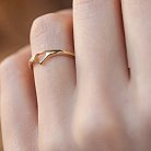 Кольцо "Сердечко" в желтом золоте к07228 от ювелирного магазина Оникс - 3