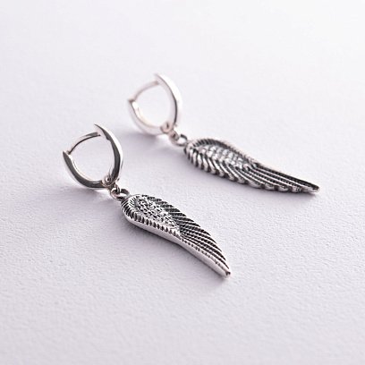 Срібні сережки "Крила Ангела" 121790 №5