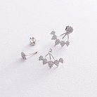 Срібні сережки - джекети з фіанітами 902-01125 от ювелирного магазина Оникс - 3