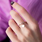 Золотое кольцо "Сердечко" с фианитами к06798 от ювелирного магазина Оникс - 4