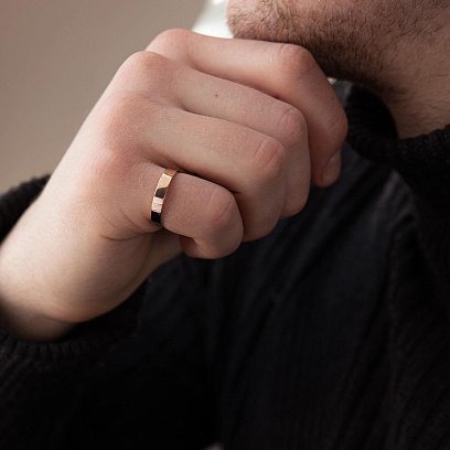 Золотое обручальное кольцо "Американка" (возможна гравировка) обр00002ш4 №10