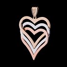 Золотая подвеска "Сердце" п01779 от ювелирного магазина Оникс - 1