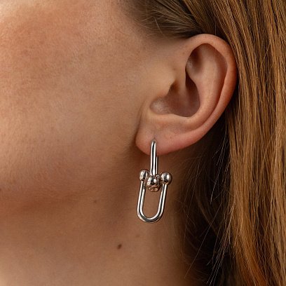 Серебряные серьги "Фантазия" 1285 №9