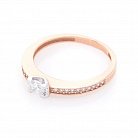 Золотое помолвочное кольцо с фианитами к03839 от ювелирного магазина Оникс - 2