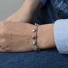 Срібний браслет з підвісками "Серця" 141205 от ювелирного магазина Оникс - 1