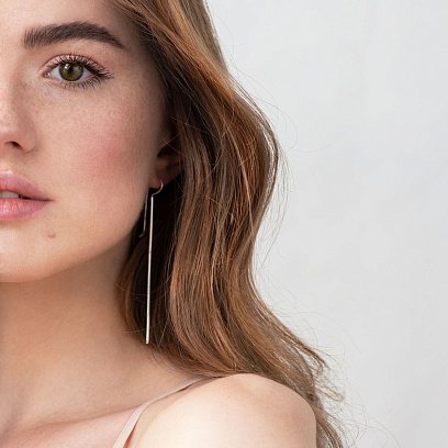 Срібні сережки "Мить" 122693