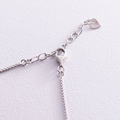 Срібний браслет "Кульки" на ногу 141487 №3